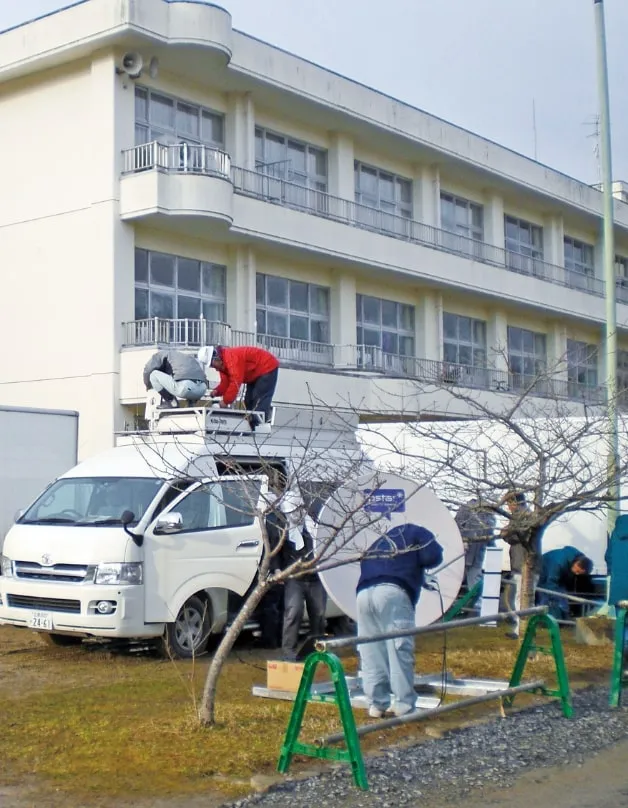 通信復旧作業