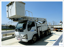高所作業車逸走体験設備1